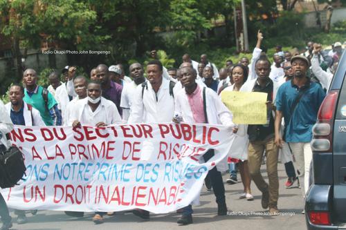 RDC : manifestations des médecins pour réclamer la paie de la prime de risque