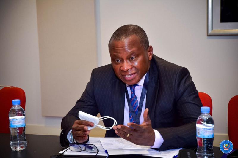 Cherubin Okende, ministre des Transports, voies de communication et désenclavement.<br />Ministère des Transports