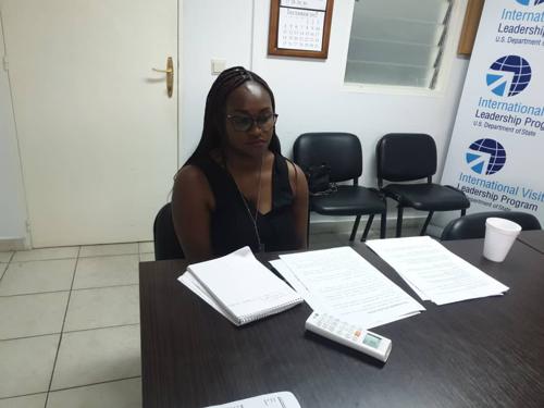 Filia Mapenzi, assistante consulaire des Etats-Unis d'Amérique à Kinshasa. Ph Grace Amzati<br />Radio Okapi