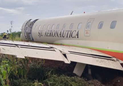 RDC un avion de SJL Aeronautica finit sa course dans les champs