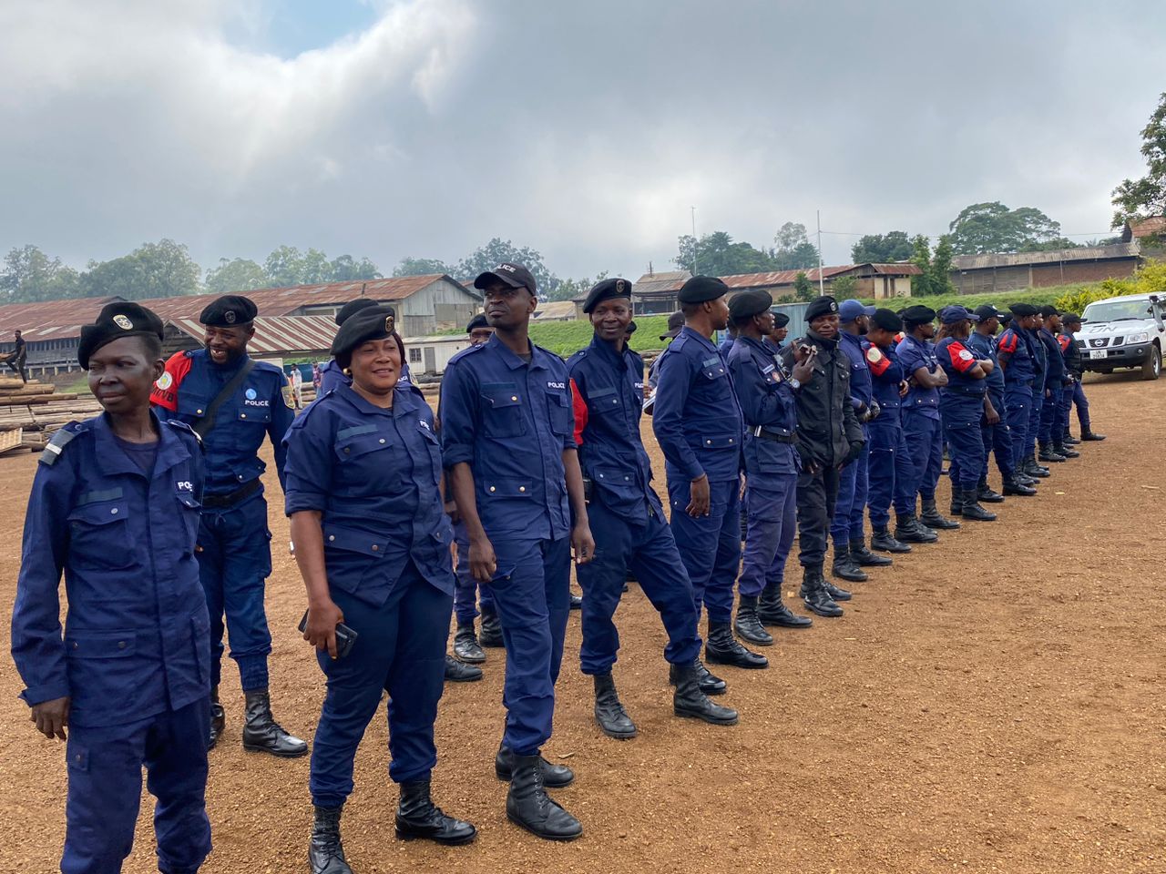 Female police officers involved in violence prevention and civilian protection in Beni