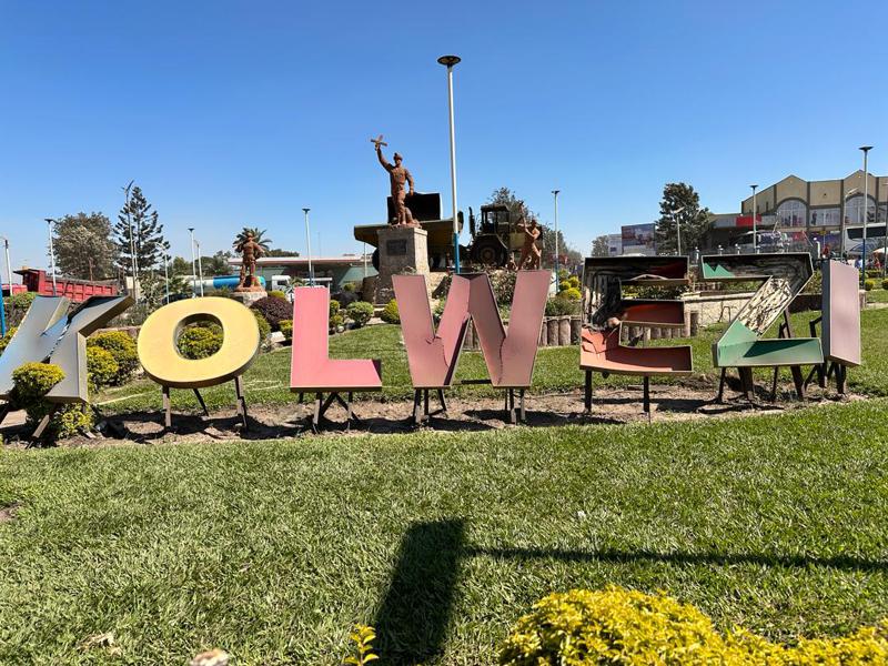 Vue du rond point Mwangeji dans la ville de Kolwezi<br />Radio Okapi/Ph. Grace Amzati