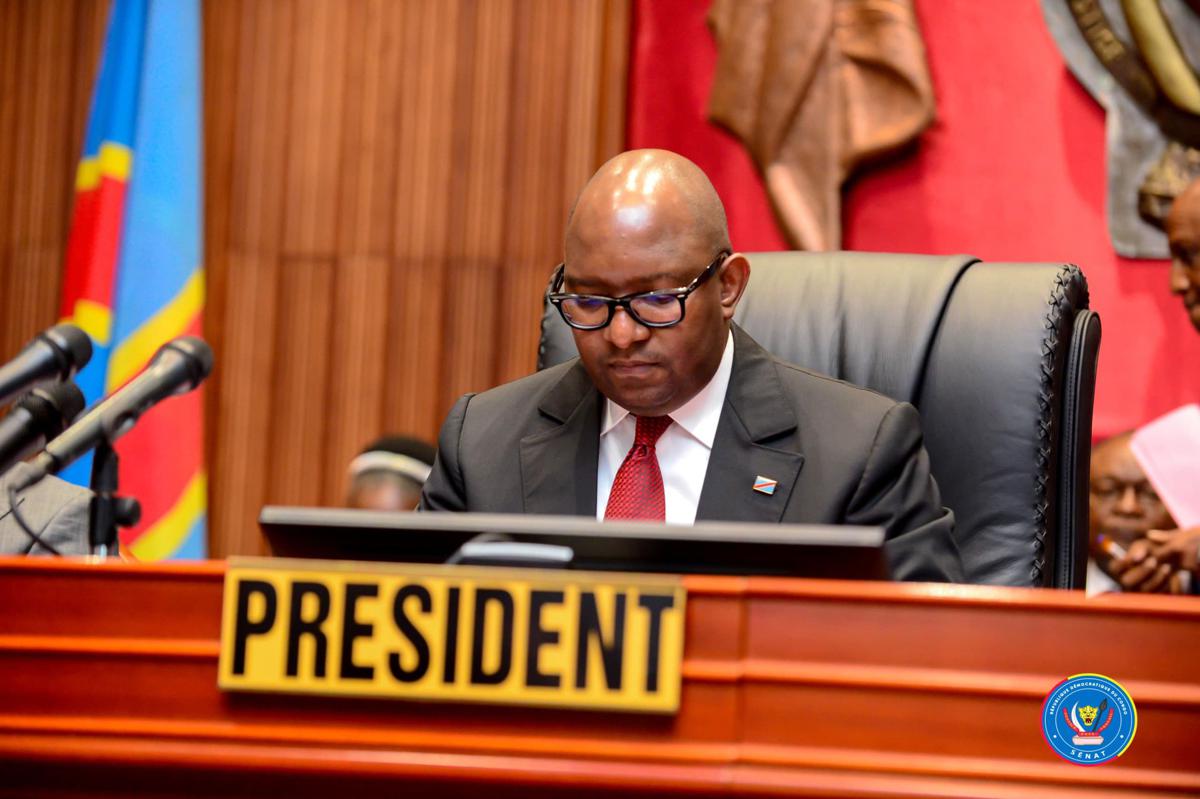 Jean-Michel Sama Lukonde, president du Sénat <br />Cellule de Communication Sénat