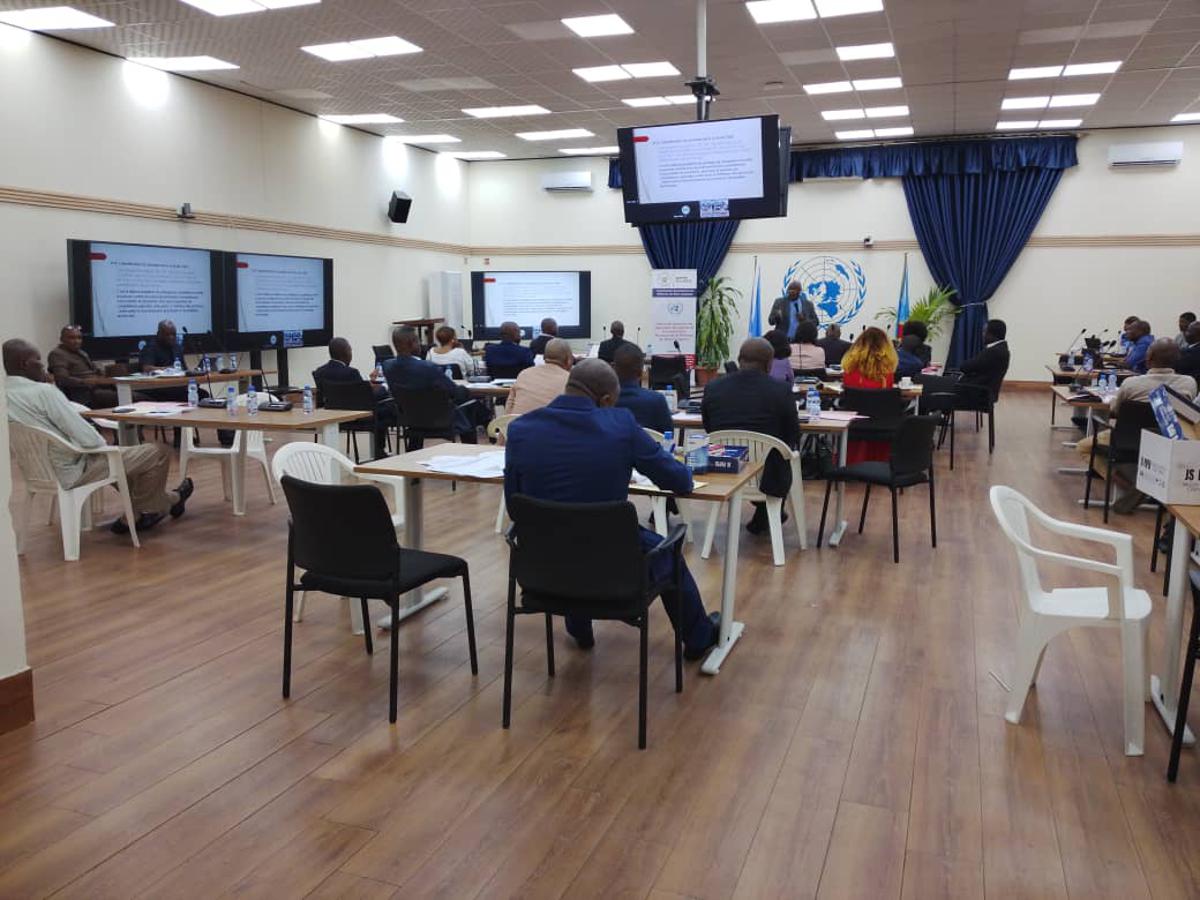 Plus de 30 agents de la Commission permanente de réforme du droit congolais (CPRDC) en formation, du 27 au 30 mai à Kinshasa, sur les techniques de rédaction des lois.<br />Radio Okapi/Ph. Elise Kavira. 20250529122251854258_formation.jpg?imgmax=1200