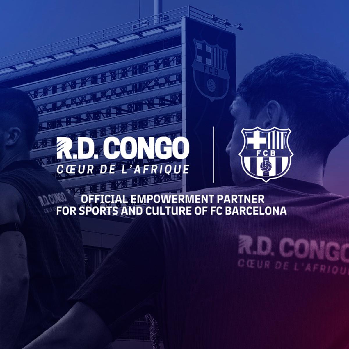 L’image symbolisant le partenariat RDC/FC Barcelone<br />Droits tiers 20250731083311073834_GxG79LEXMAAN09Y.jpeg?imgmax=1200