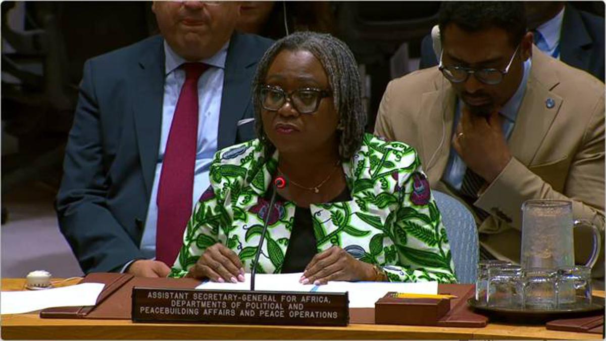 Mme Martha Ama Akyaa Pobee, sous-Secrétaire générale pour l’Afrique, le 22/08/2025. <br />Capture d'écran de UN Web TV 20250822174623618334_fbbc709b-056c-45f9-b4ce-def87cf1fcc3.jpeg?imgmax=1200