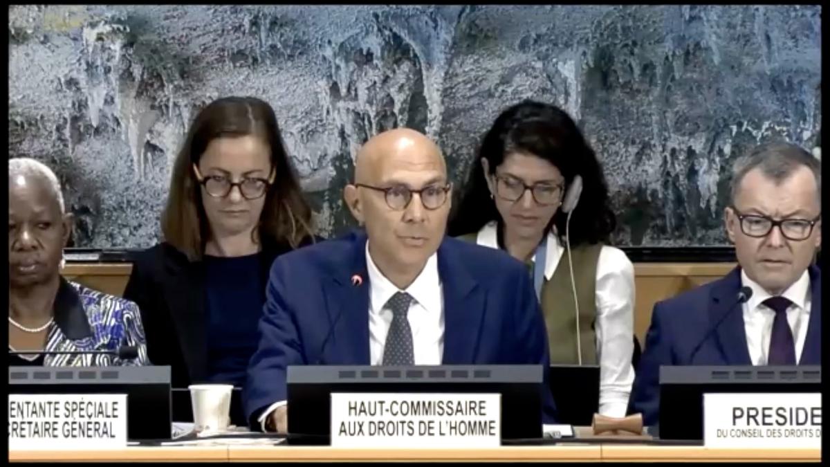 Volker Türk, Haut-commissaire des Nations unies aux droits de l'homme, le 09/09/2025 à Genève.<br />Capture d'écran 20250909143145322229_HAUT_COMMISSAIRE.jpg?imgmax=1200