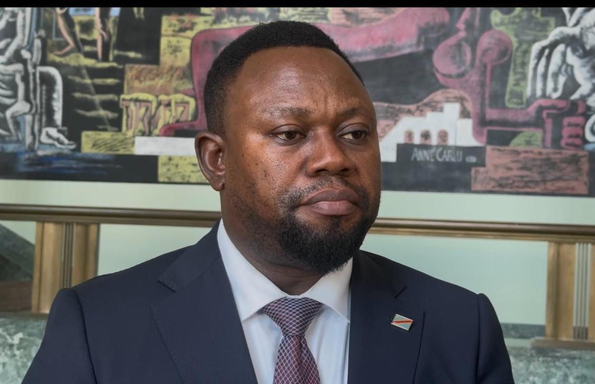 Le ministre des Droits humains, Samuel Mbemba lors d'un entretien avec Radio Okapi, mardi 9 septembre 2025, à Genève, en Suisse. <br />Radio Okapi/Ph. Alain Irung. 20250909182048628537_Mbemba.jpg?imgmax=1200