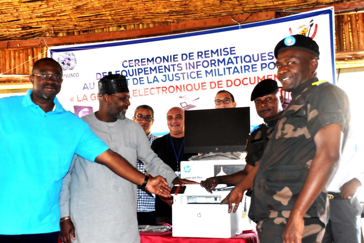 La MONUSCO a remis, le 17/09/2025, des équipements informatiques à la Maison de justice militaire de Beni.<br />Radio Okapi/Marc Fimbo 20250919145032689028_DSC_3842-00.jpg?imgmax=1200
