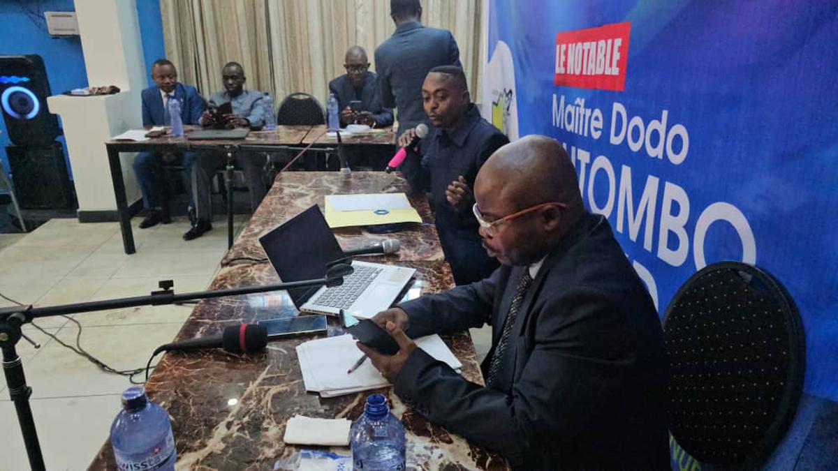 Ci-devant, Dodo Lutombo Issanda, initiateur de la première édition des journées de réflexion sur le développement du territoire de Shabunda, samedi 25 octobre 2026 à Kinshasa.<br />Radio Okapi/Ph. Jean-Désiré Kanyama