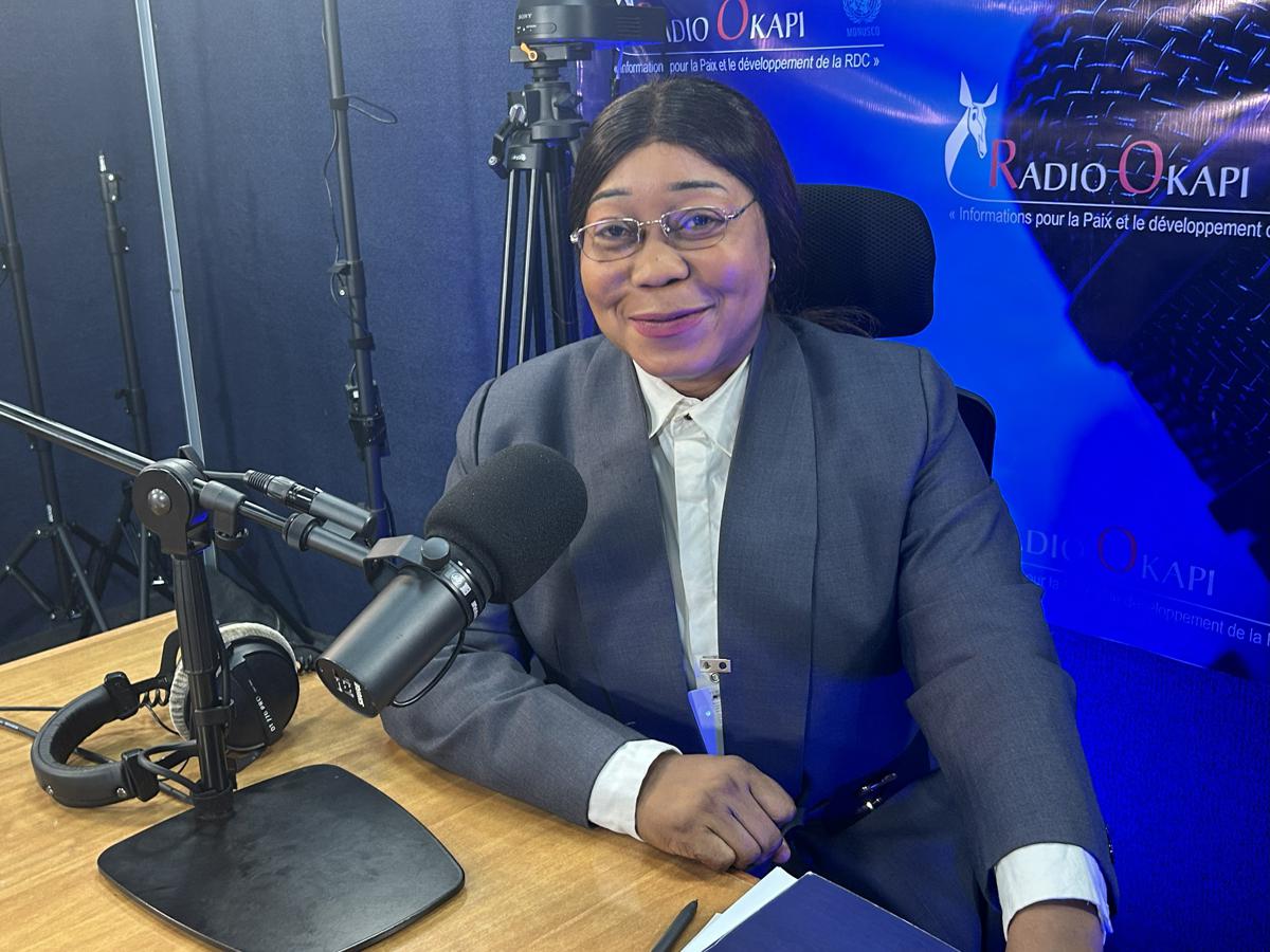Béatrice Kalenga Tshiala, Directeur adjoint au Programme national de nutrition (PRONANUT), intervenant au cours de l’émission Okapi Service du mercredi 29 octobre 2025<br />Radio Okapi/Ph. Freddy Lufulwabo