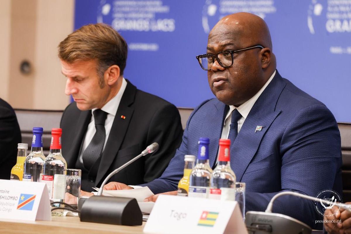 Félix Tshisekedi à la Conférence internationale de soutien à la paix et à la prospérité dans la région des Grands Lacs, tenue le 30/10/2025 à Paris<br />Présidence RDC