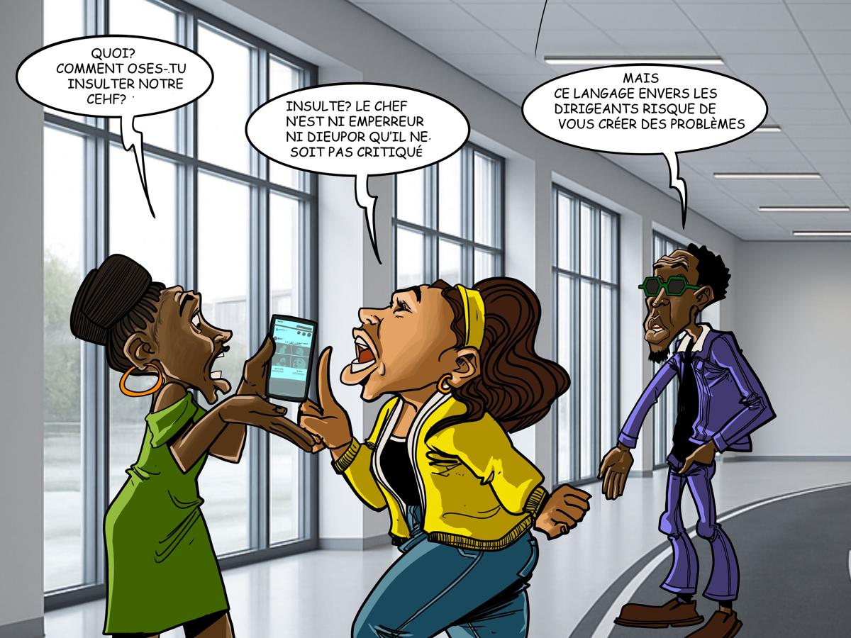 Le langage critique envers les dirigeants.<br />Caricature Benevolecja