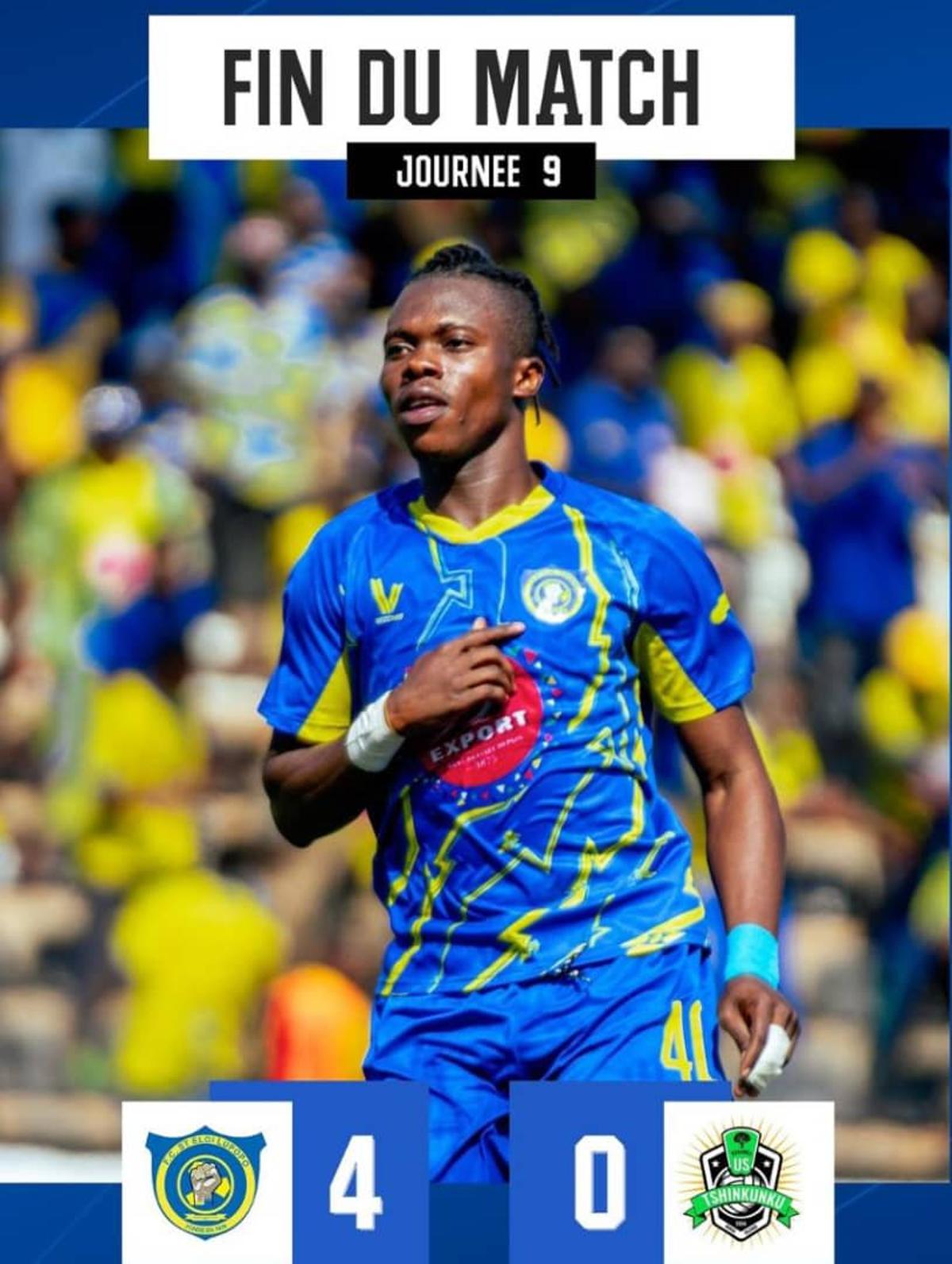 L'un des buteurs du FC Lupopo lors du match contre l'US Tshinkunku, mercredi 10 décembre 2025, au stade KIbassa Maliba de Lubumbashi.<br />Photo/Cellcom FC Lupopo. 20251210194649699291_Lupoo_2.jpg?imgmax=1200