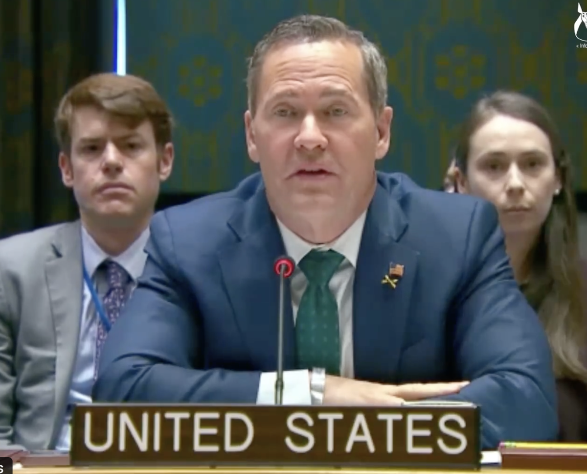 Représentant des USA au Conseil de sécurité de l'ONU, vendredi 12 décembre 2025.<br />Capture d'écran