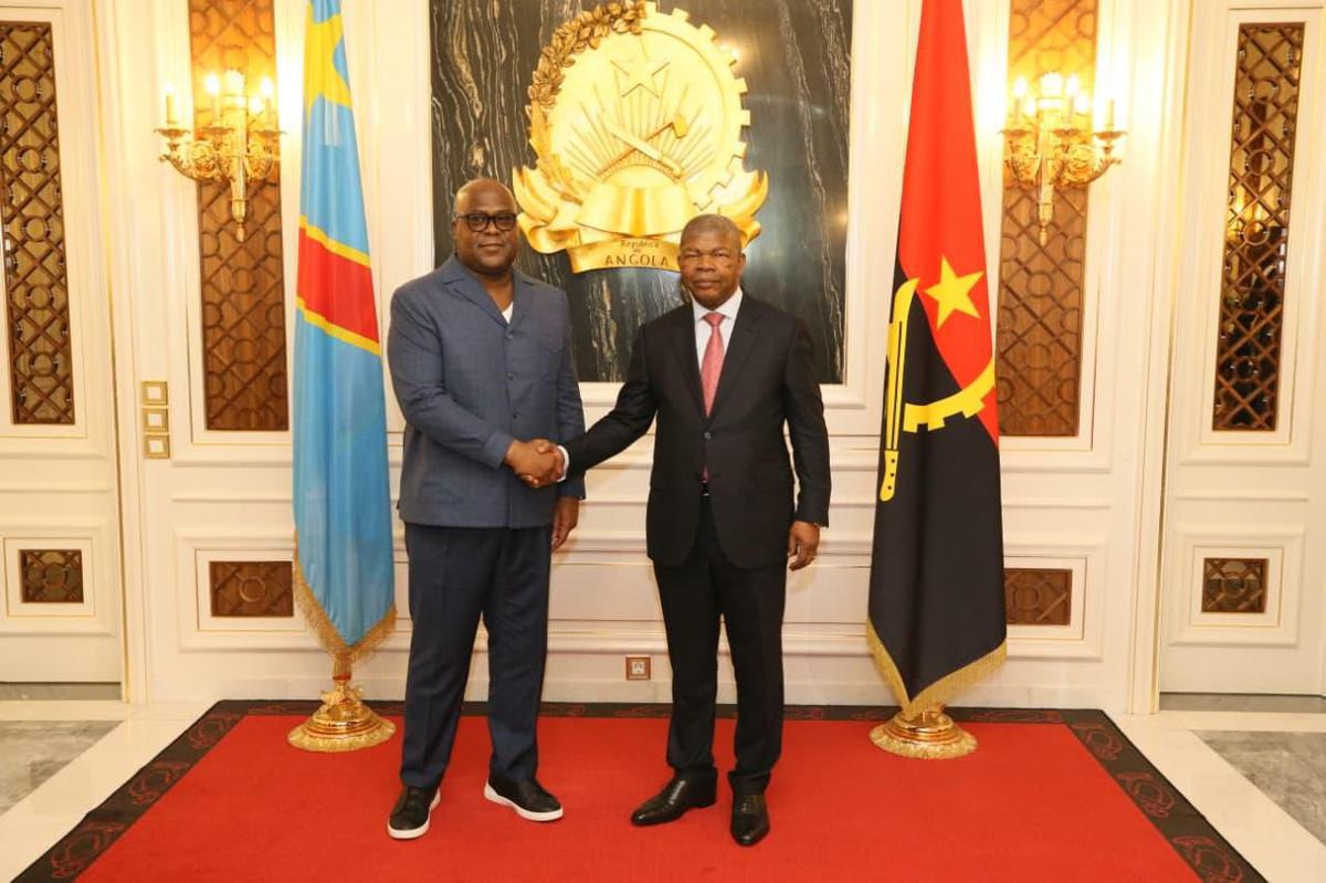 Le Président de la RDC, Félix Tshisekedi, a effectué une visite de quelques heures ce lundi 5 janvier 2026, à Luanda, en Angola. <br />Photo/Cellcom Présidence de la Rép.