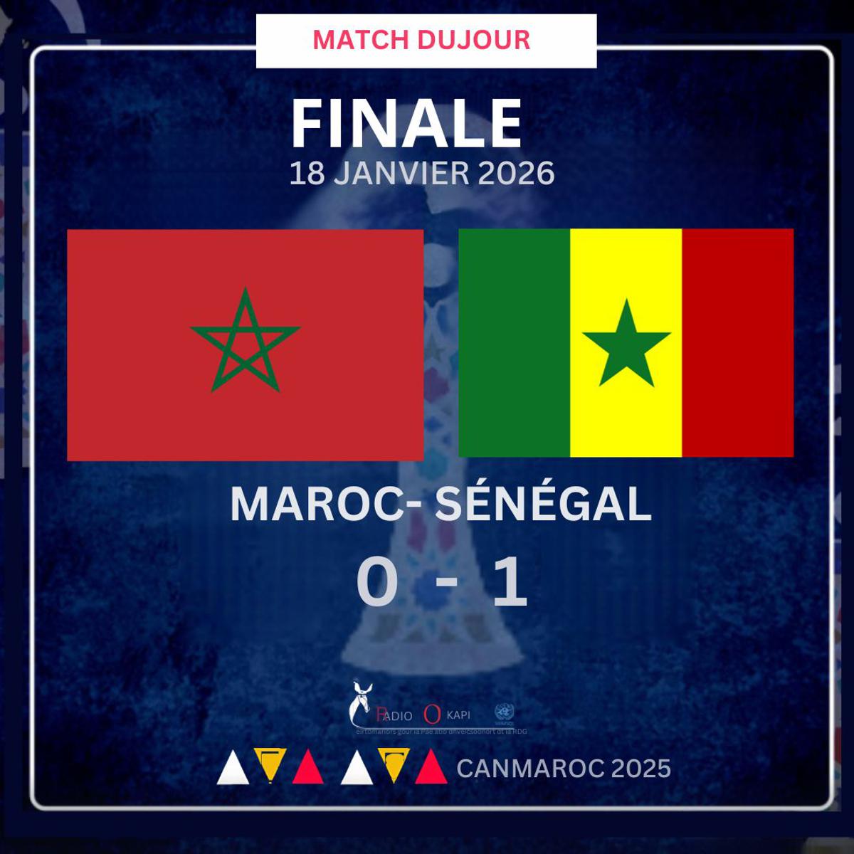 Visuel du match de la finale de la CAN 2025, remporté par le Sénégal.<br />Radio Okapi/Ph. CT. 20260118231904459339_Can_3.jpg?imgmax=1200
