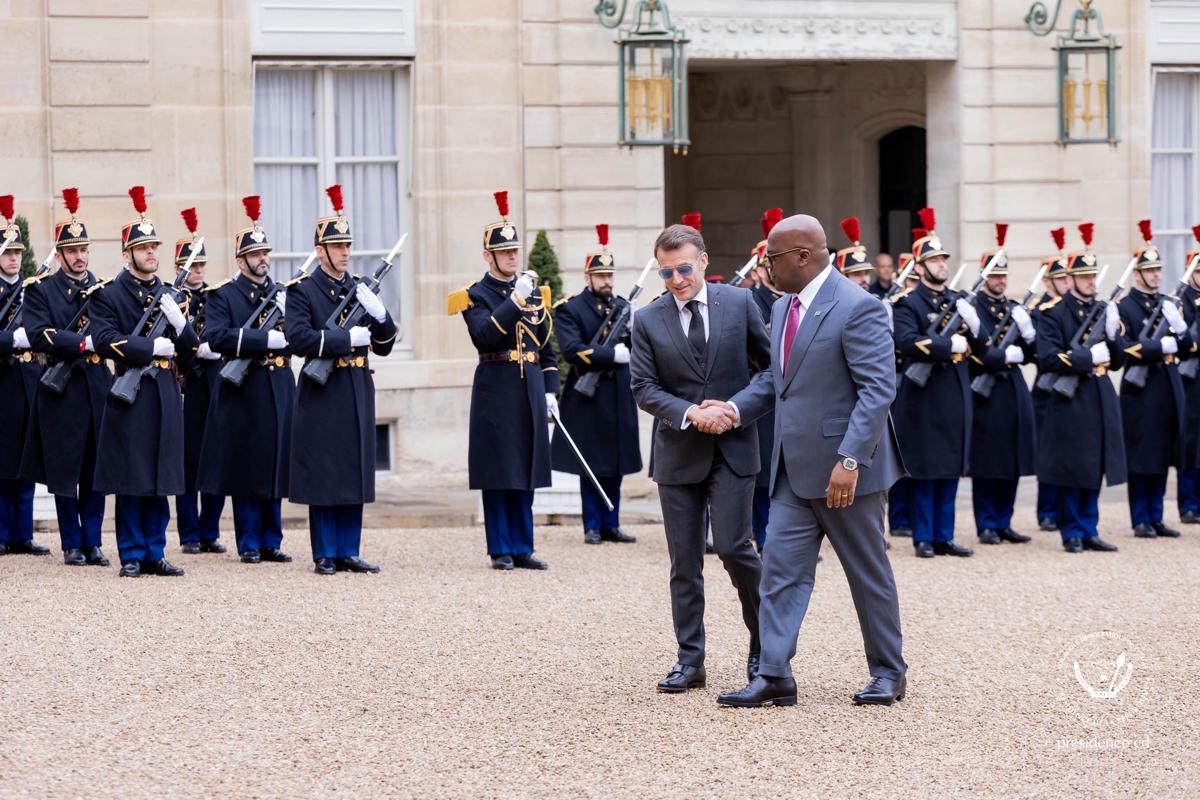 Le Président de la RDC, Félix Tshisekedi s’est entretenu vendredi 23 janvier 2026 au Palais de l’Élysée avec son homologue français, Emmanuel Macron.<br />Photo/Cellcom Présidence de la Rép. 20260124061507019700_Marcon.jpg?imgmax=1200