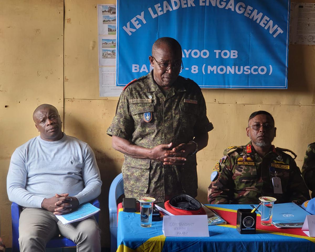 Le commandant de la 32ᵉ région militaire, général Antoine David Mushimba, le 29 janvier 2026, lance un appel aux miliciens de la CRP afin qu’ils rejoignent le processus de paix. <br />Radio Okapi/ Isaac Remo