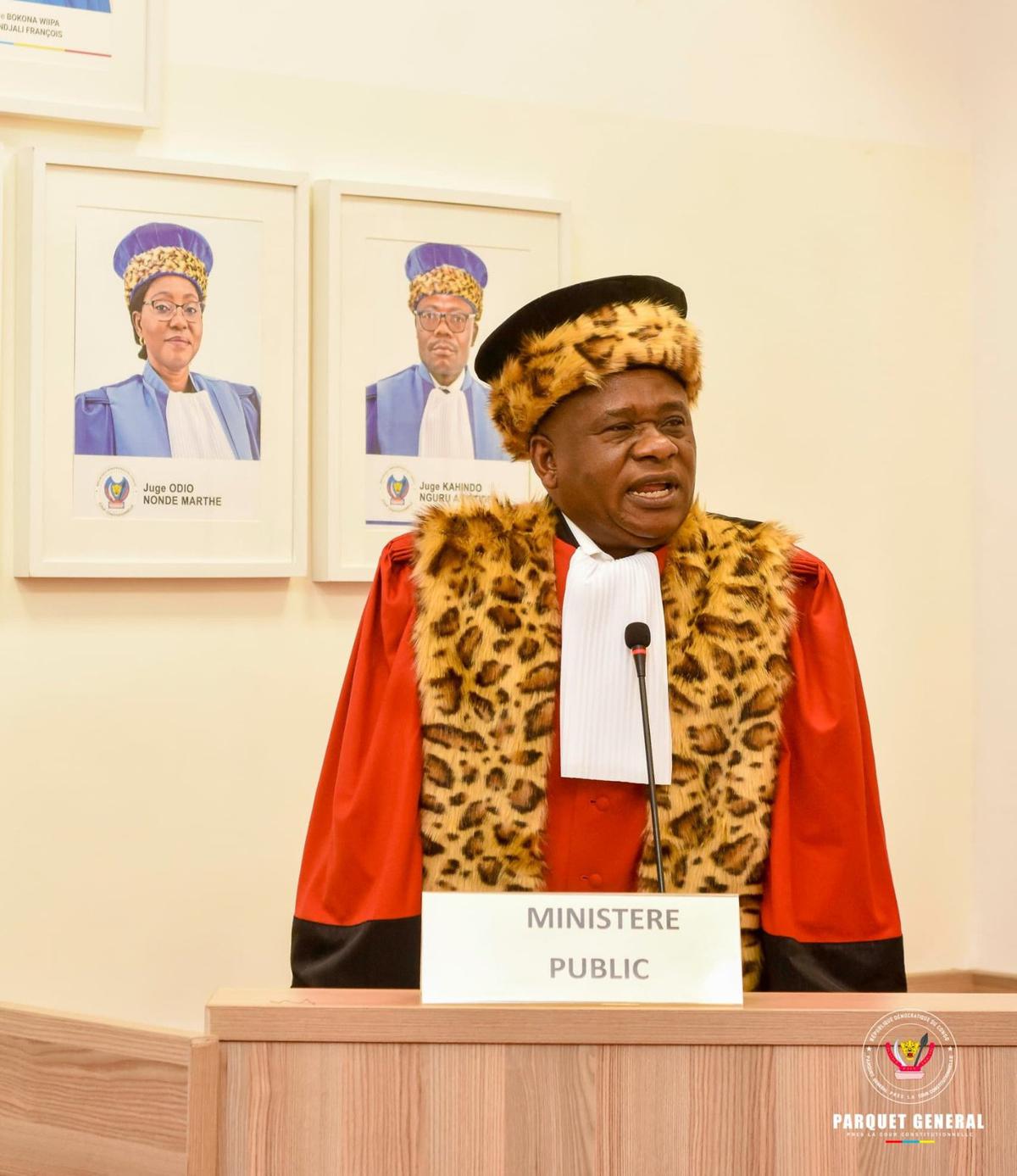 Le Procureur Procureur général près la Cour de cassation, Firmin Mvondeprès la Cour de cassation, Firmin Mvonde. Avril 2025.<br />Photo Parquet général