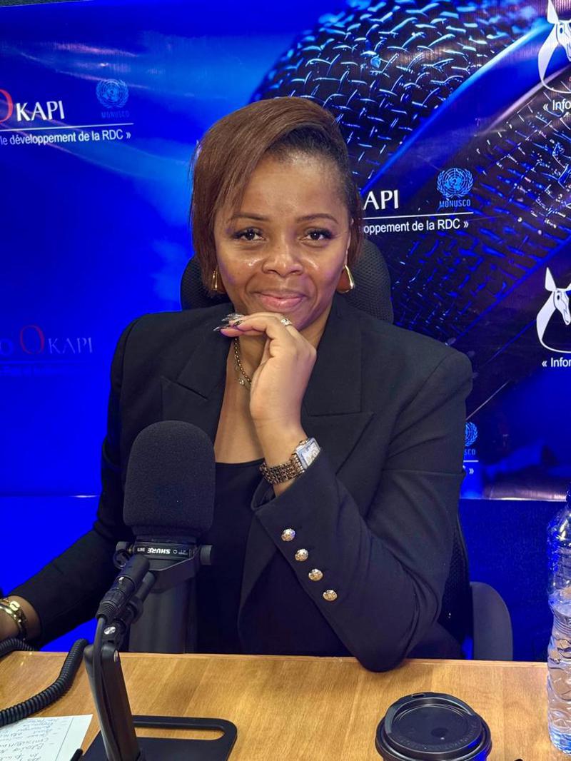 La Directrice générale de Élite Agency et Fondatrice de Skills Africa, Mme Loris Kasongo.<br />
<br />Radio Okapi/Ph. Paul Badianyama.