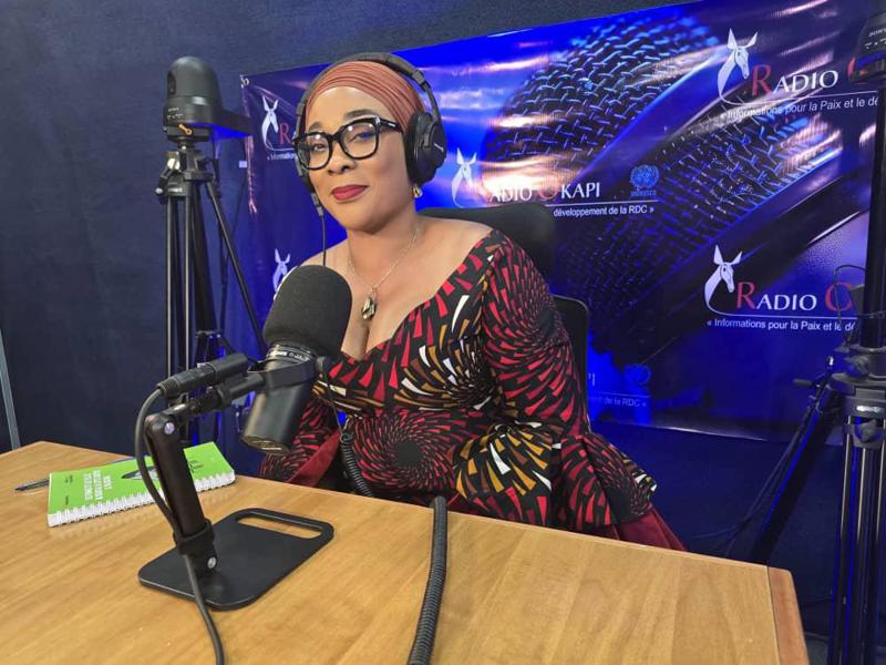 Caroline Pindi Norah, activiste des droits de la femme. <br />Radio Okapi/ Jocelyne Musau
