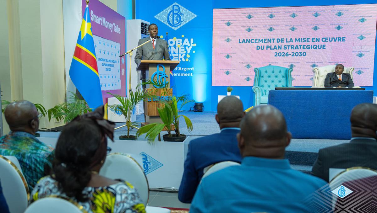 La Banque Centrale du Congo a procédé, vendredi 3 avril 2026, au lancement de la mise en œuvre de son Plan Stratégique 2026–2030. au lancement de la mise en œuvre de son Plan Stratégique 2026–2030.<br />Photo/Service de Communication BCC