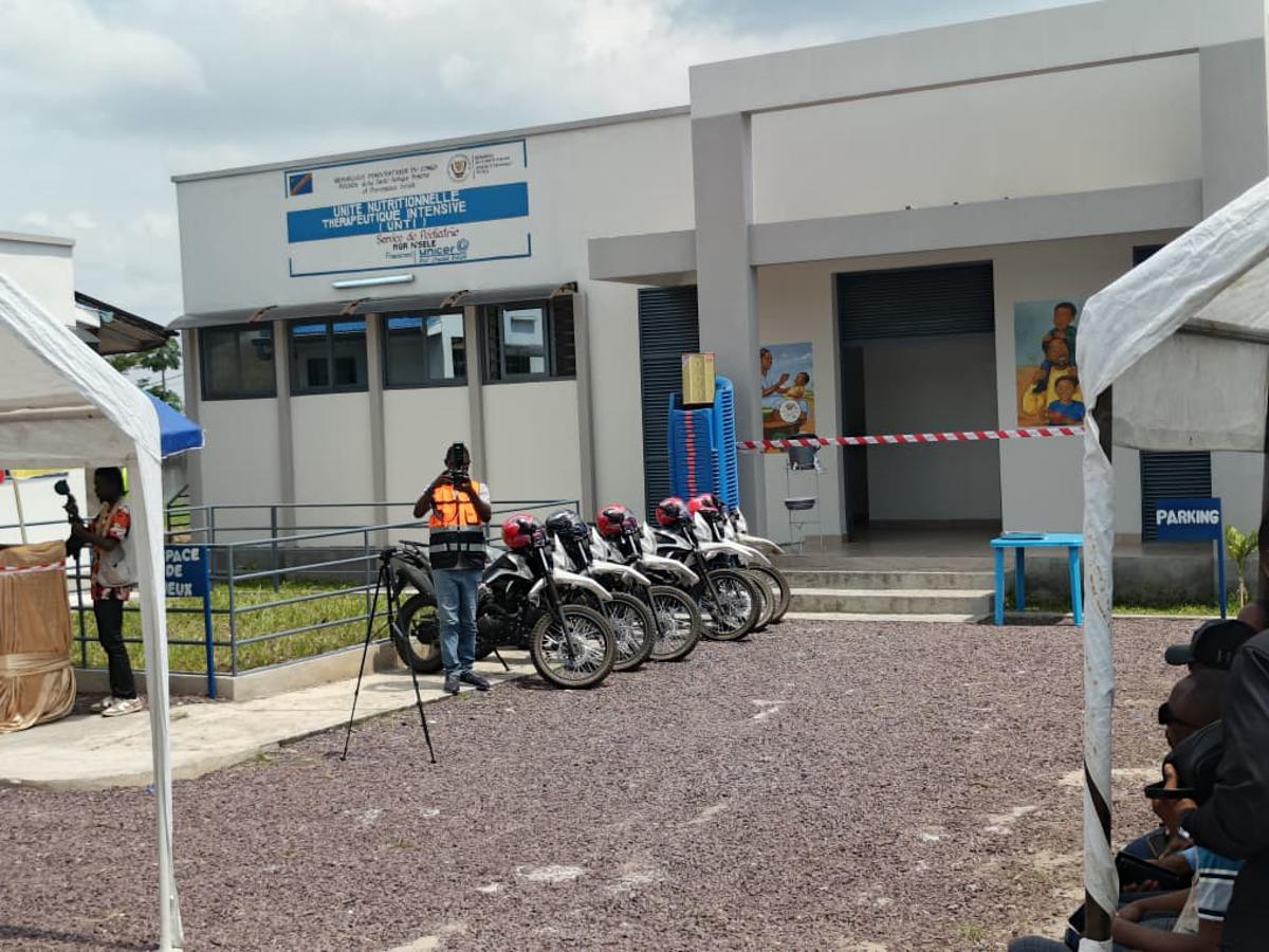 UNICEF provides a nutritional center with new offices in N'Sele, Kinshasa