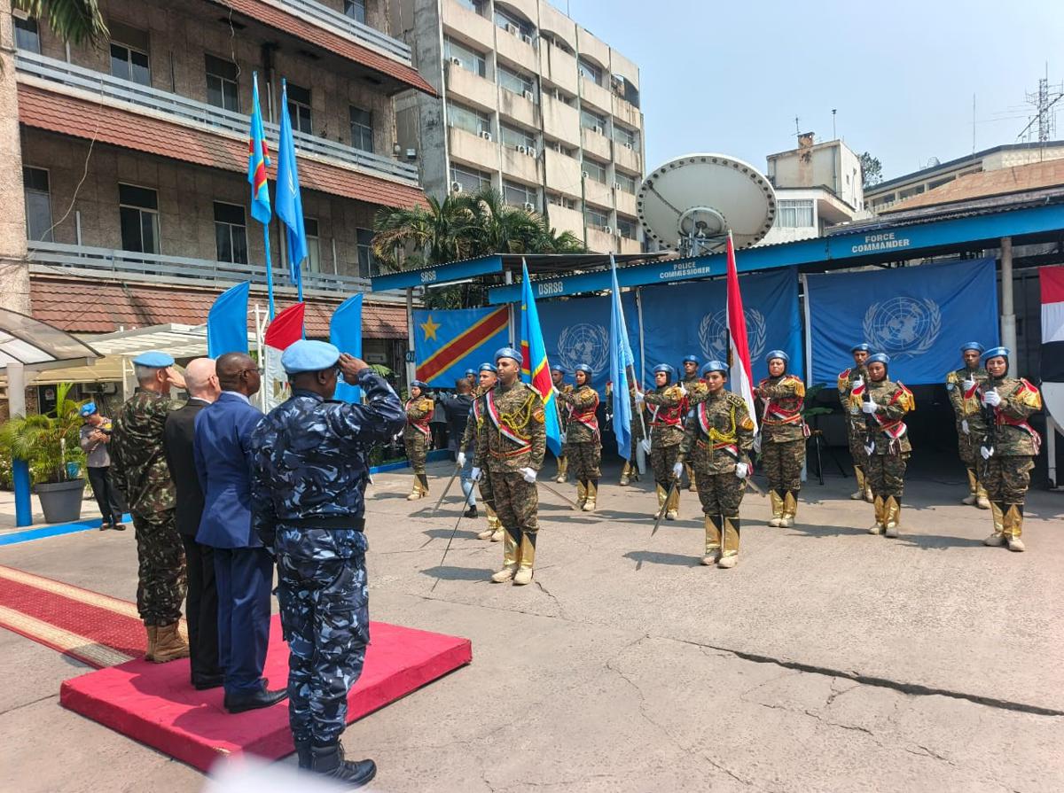 Cérémonie d’hommage aux casques bleus au siège de la MONUSCO à Kinshasa. Kinshasa, le 29 mai 2026.<br />Radio Okapi/Ascain Zigbia
