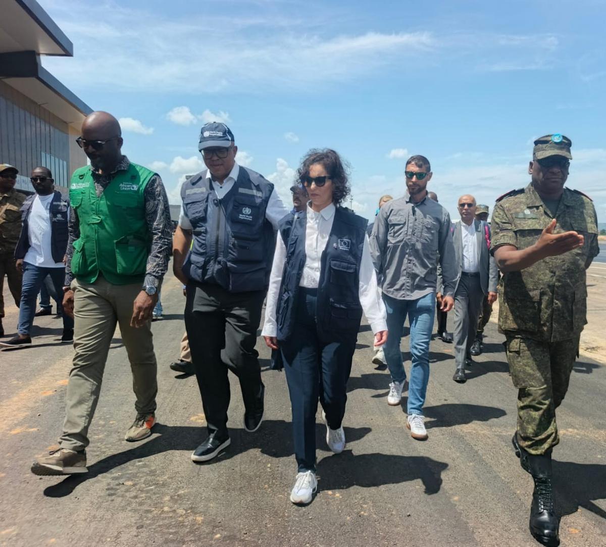 Arrivée à Bunia de la Commissaire européenne à l'Égalité, Hadja Lahbib, le 7 juin 2026.<br />Radio Okapi/Martial Kiza Byamungu