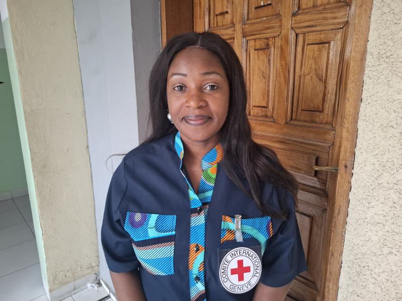 Gisele Kantu, assistante au Programme de readaptation physique du CICR au Nord Kivi.<br />Radio Okapi/ Ph. Rosalie Zawadi