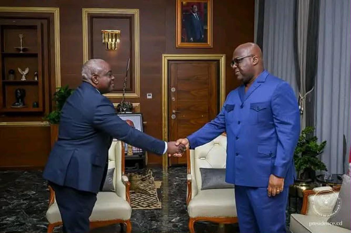 L’Inspecteur général des finances, chef de service de l’Inspection générale des finances, Christophe Bitasimwa Bahii, reçu par le Président de la République, Félix-Antoine Tshisekedi Tshilombo, jeudi 23 juillet 2026.</p>
<p><br />Photo PrésidenceRDC