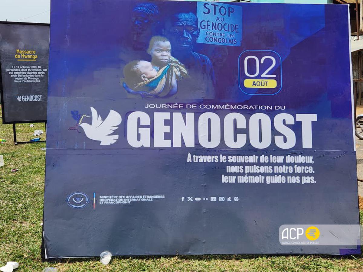 (Photo d'illustration)<br />
Vue du site de commémoration de la 4e journée nationale du GENOCOST à Bunia (Ituri), dimanche 2 août 2026.<br />Photo ACP