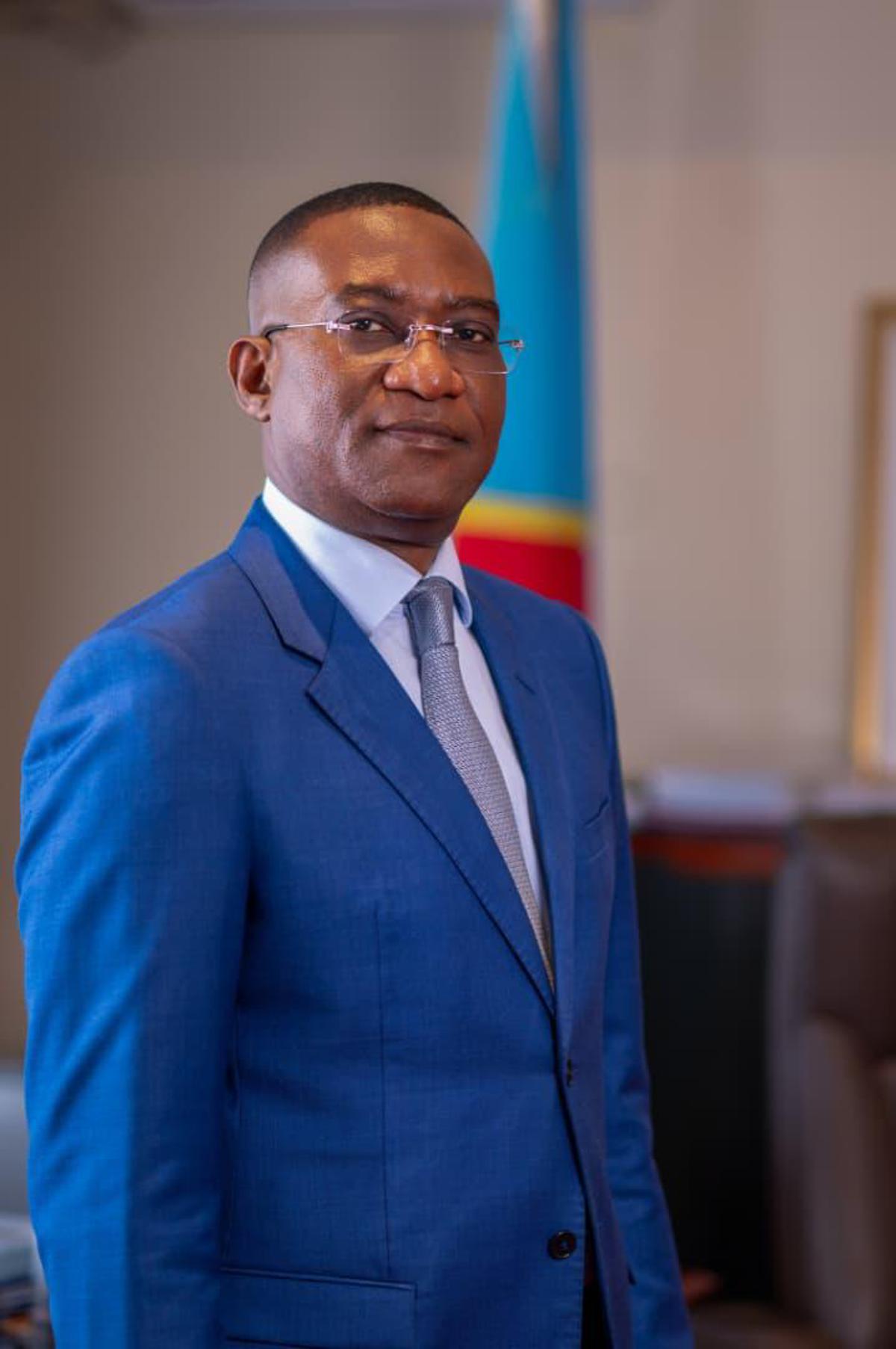 Guylain Nyembo, Ministre d'Etat en charge du Plan et Coordination de l'Aide au Développement en RDC.<br />
<br />Droits tiers