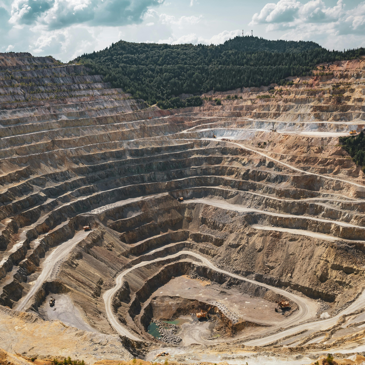 Vue d’un site de production minière<br />Droits tiers