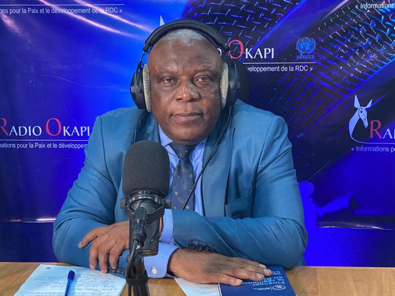 Raymond Bongole Efoya, Directeur général de la caisse de solidarité nationale et de gestion humanitaire des catastrophes.<br />
<br />Photo tierce