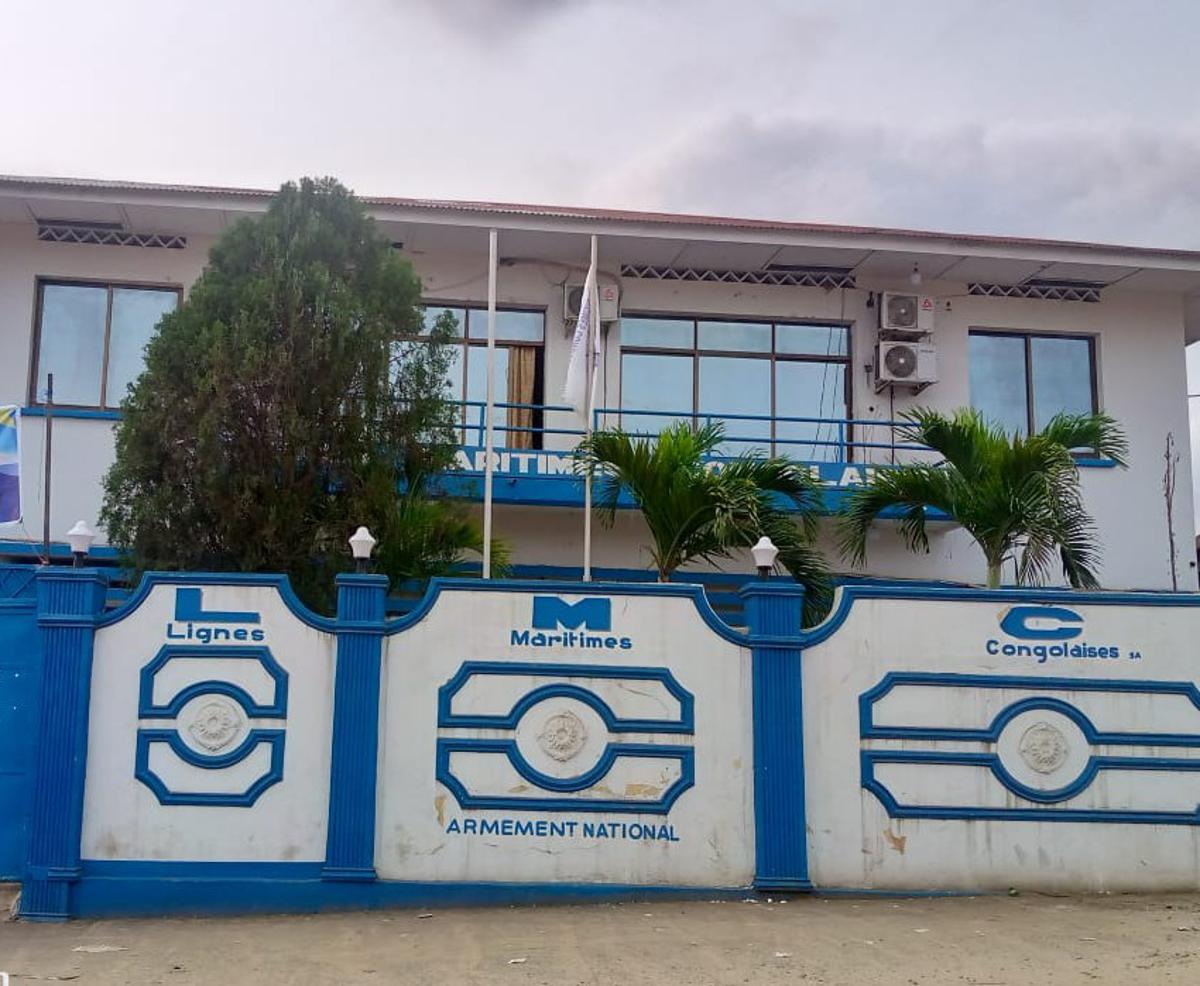 Vue du bureau des Lignes marttimes congolaises (LMC) à Boma (Kongo-Central). Aout 2026. <br />Radio Okapi/Ph. Elise Kavira