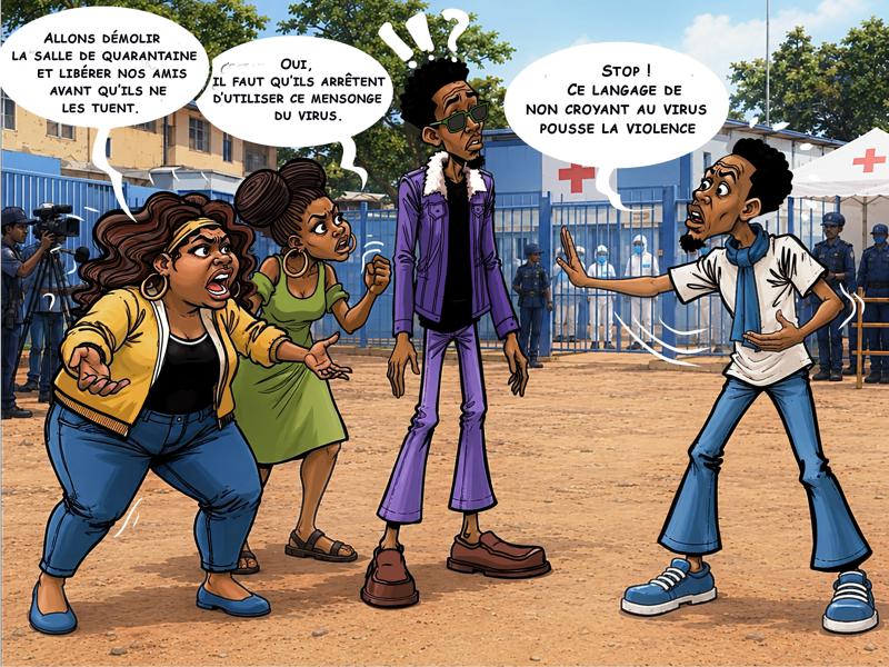 Caricature sur les sceptiques face à Ebola<br />Ph. Benevolencija