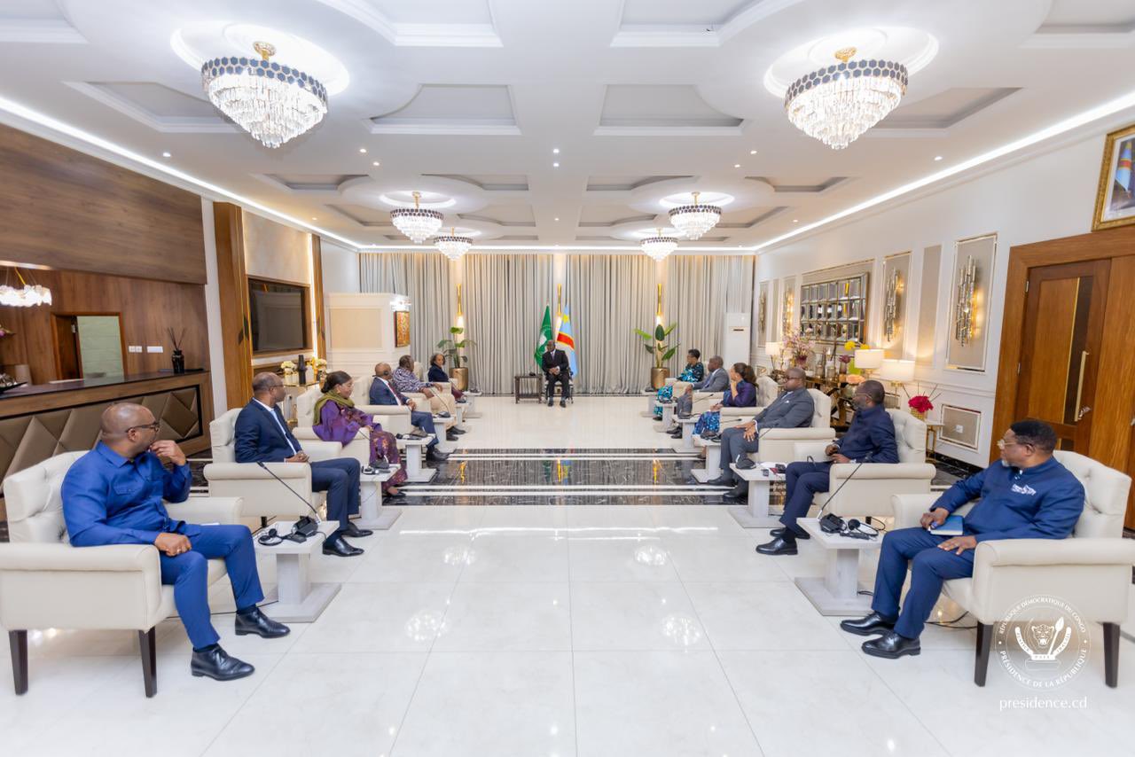 Félix Tshisekedi receives the AU Facilitators Panel for consultations on peace in DRC
