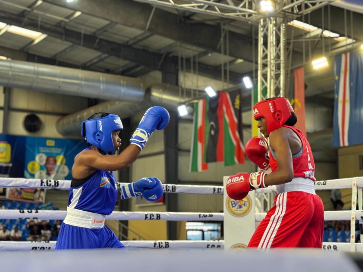 Munga Zalia Modestie, engagée dans la catégorie des 57 à 60 kg, sur le ring à Kinshasa, le 30 octobre 2026<br />Fédération congolaise de boxe